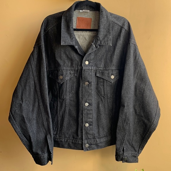Rare Vintage 80s”/90s” Marboro Black Denim Jacket XL/ TG Unisex - Picture 3 of 7